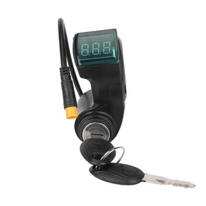 Interrupteur de démarrage pour trottinette électrique, avec verrouillage, affichage, accélérateur à pouce et clé, 24V, pour guidon de trottinette électrique - Product Image 1