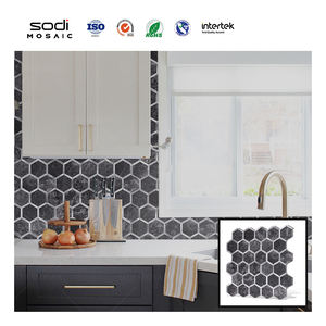Backsplash baño hexágono parquet autoadhesivo cocina pared pegatina Metro mosaico azulejo - Product Image 2