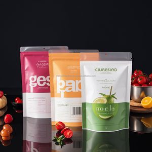 Custom Printed Matte Ziplock Doypack Resealable Smell Proof Stand up <b>Pouch</b> in 500G/1KG Package Mylar Zipper Low MOQ Plastic Bag - Product Image 4