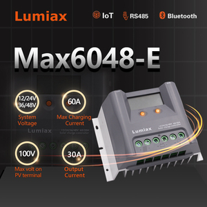 Contrôleur de charge solaire PWM adapté aux systèmes solaires hors réseau 12V 24V 36V 48V 60A - Product Image 4