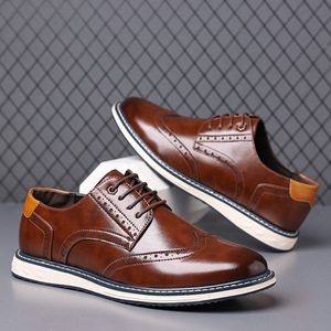 <span class=keywords><strong>Scarpe</strong></span> Oxford Brogue Nere Lucide Retrò Personalizzate con Lacci, Morbide, con Plateau, Formali e Casual, Design Personalizzabile con Materiali a Scelta - Product Image 2