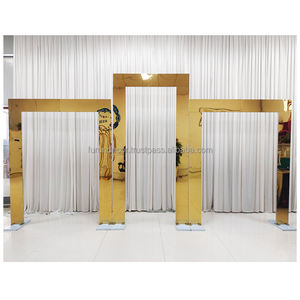 Support d'arche de mariage en acier inoxydable d'usine Furun Offre Spéciale cadre de fleur de miroir d'or pour la décoration d'événement de partie - Product Image 6