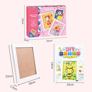 Kit de cadre photo DIY en argile à séchage à l'air pour l'artisanat des enfants, commande en gros, avec logo personnalisé, idéal pour les cadeaux d'anniversaire - Product Image 2