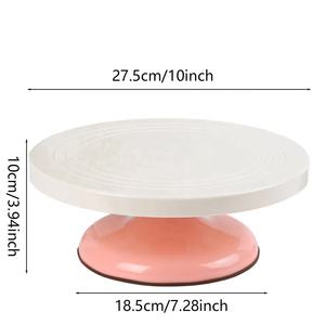 Durable Food-grade Plastic Modern 10 Inch <strong>Cake</strong> <strong>Stand</strong> Anti - Slip Base Smooth 360&deg; Rotation <strong>Cake</strong> Turntable - Product Image 2