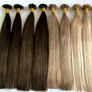 UGlamour Novità Esplosiva Extension Capelli Umani 100% Vergini Remy Europei Russi con Cheratina Piatta/I-Tip/U-Tip Lunghezze Stirate 12-30 Pollici - Product Image 1