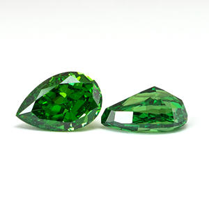 Pierres cz de haute qualité morgan orange doré aigue-marine vert <span class=keywords><strong>poire</strong></span> concassée zircone cubique pierre de coupe glacée - Product Image 1
