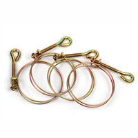 Collier de serrage double fil à haute torsion galvanisé pour tuyau d'irrigation agricole