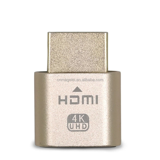 HDMI Display 4K HDMI DDC EDID Dummy Plug EDID Display Cheat Plug HDMI Dummy Emulator Adapter
