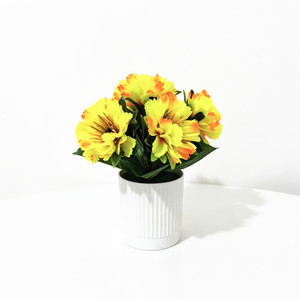 Plantas Artificiales de Crisantemo Paulon en Maceta de 16 cm de Alto, de Plástico y Tela, Decoración Interior para Escritorio - Product Image 5