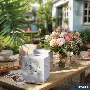 Party Gift Card <b>Box</b> - <b>White</b> <b>Box</b>, suitable for wedding banquets, birthday parties, and can be customized according to needs - Product Image 6