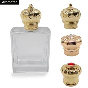 Capuchon en forme de couronne, accessoire de luxe en alliage de Zinc et métal, personnalisé, vente en gros, 10 pièces, Zamac, nouvelles bouteilles de parfum