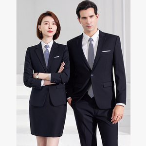 Uniformes BankWork de oficina para mujer, profesión <span class=keywords><strong>docente</strong></span>, caballero, Color sólido, personalizar, vestido de banco, abrigo, traje de manga larga - Product Image 3
