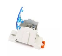 Barra de Distribución de 8 Tomas, 125A, 1000V, Azul/Gris, para Riel DIN, Conector de Bloque de Terminales de un Solo Polo con Tornillos