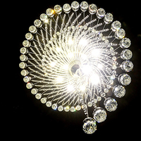 Lustre LED long en cristal et métal blanc, style nordique, décoratif, pour hall d'hôtel commercial, escalier, personnalisé, durée de vie de 50 000 heures