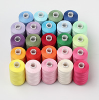 OEKO test 1000yard 24 buah benang jahit poliester spun 40/2 Rumah Tangga murah