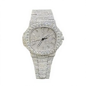 Montre de luxe pour homme, quartz, verre moissanite, acier inoxydable 20 mm, boîtier 41 mm, mouvement ETA, résistance à l'eau 10 bars - Product Image 1