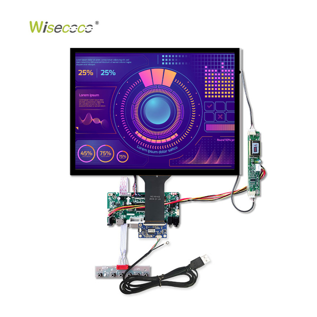 Industrial 15 Inch IPS LCD Capacitive Touch Screen 1024x768 Resolution Car TFT LCD Module Display with Driver Board