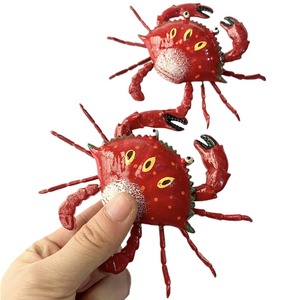 Aimants de réfrigérateur en forme de crabe en coquille de mer polie avec des membres mobiles, forme naturelle, décoration d'intérieur - Product Image 2