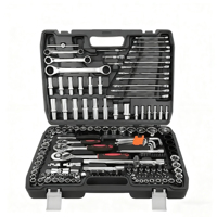 Jeu de clés à douilles CRV durable de 151 pièces, kit d'outils de réparation portable, outils de quincaillerie multi-usages pour la réparation automobile