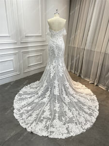 Lussuoso Abito <span class=keywords><strong>da</strong></span> Sposa a <span class=keywords><strong>Sirena</strong></span> in Pizzo con Perline, Maniche Rimovibili e Gonna Staccabile 2026 - Product Image 4