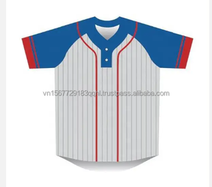 Ropa deportiva transpirable de béisbol y softbol de secado rápido personalizable con bordado retro y estampado de rayas lisas - Product Image 5