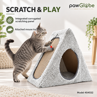 Lit pour chat Sandwich 40 x 40 x 28 cm, coussin amovible, doux, chaud, respirant, stable, avec fond antidérapant pour chats