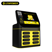 Distributeur automatique de batteries à 8 emplacements, chargeur portable, location, stations de recharge de téléphones portables publiques, partage de batteries externes
