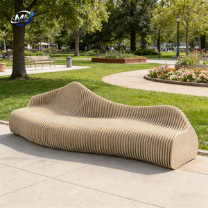 Muebles Modulares Hechos a Mano de Madera Sólida, Sofá Curvo de 2 Plazas, Moderno, para Exteriores, para Centros Comerciales, Entradas, Supermercados, Hogares, Bares, Hospitales - Product Image 1