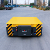 Chariot de transfert électrique sans rail à pneus en caoutchouc pour la manutention de bobines d'acier et de moules en entrepôt