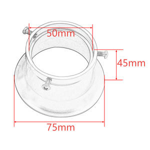 Interface <span class=keywords><strong>de</strong></span> filtre à air en alliage d'aluminium CNC 50 mm pour <span class=keywords><strong>carburateur</strong></span> moto PWK30 PE28 – Rétrofit/Amélioration - Product Image 5