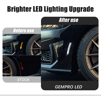 Feux de position latéraux à LED blancs à lentille transparente style X pour pare-chocs Ford Mustang S650 Gen7 2024 et modèles ultérieurs, avant et arrière, ensemble de 4 pièces