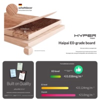 Bureau de direction moderne et minimaliste de luxe, bureau de PDG en bois haut de gamme avec éclairage LED, table de direction élégante et contemporaine