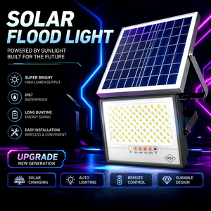 Solar Flood <b>Light</b> 12V LED Outdoor Waterproof IP67 <b>Remote</b> <b>Control</b> Aluminum Body Surface Mounted 50000 Hours Lifespan Powder - Product Image 1