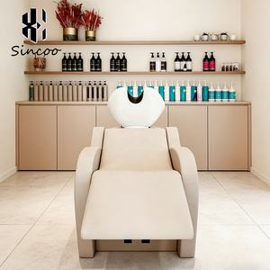 เก้าอี้สระผมแบบปรับแต่งได้ระดับไฮเอนด์ทันสมัยสำหรับร้านตัดผมและร้านเสริมสวย พร้อมอ่างเซรามิก - Product Image 5