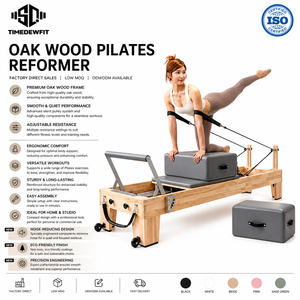 Reformer Pilates professionnel en bois de chêne avec logo personnalisé, directement de l'usine, pour studio de Pilates professionnel - Product Image 1