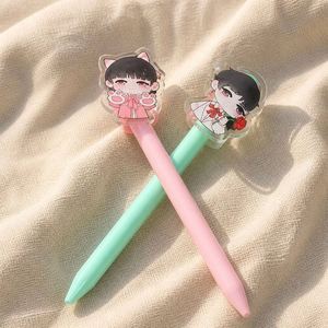 Stylo à breloque personnalisé, stylo gel avec pendentif en acrylique sur mesure, papeterie esthétique Macaron, cadeau pour enseignant, fournitures de bureau Kawaii, en gros - Product Image 6