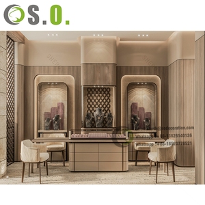 Vitrine de présentation en verre de luxe de conception de comptoir de bijouterie simple personnalisée pour bijouterie - Product Image 5