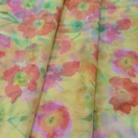 Personnalisé 50GSM Floral Power Net Mesh Tissu Respirant Léger 89% Polyester 11% Spandex Imprimé Numérique Stretch Textiles de Maison
