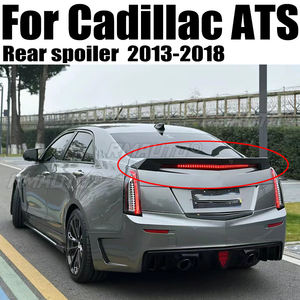 Alerón Trasero para Maletero de Cadillac ATS 2013 2014 2015 2016 2017 2018 Sedán, Negro Brillante/Estilo Fibra de Carbono, Divisor de Parachoques - Product Image 1