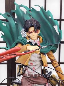 Masaüstü dekorasyon koleksiyonu Anime diz çökmüş Levi vinil aksiyon figürleri savaş yaralanma Fortitude modeli oyuncak bebekler Titan saldırı - Product Image 3