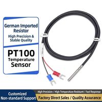 Capteur de température personnalisable 3*30mm Classe B PT100/PT1000 RTD avec tube à 3 fils 1m, prise en charge OEM/ODM