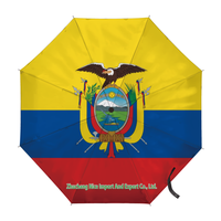 Paraguas Plegable con Diseño de la Bandera de Dominica, Apertura y Cierre Automático, Compacto, Portátil, Grande, para Lluvia, Sol, Protección UV, Resistente al Viento