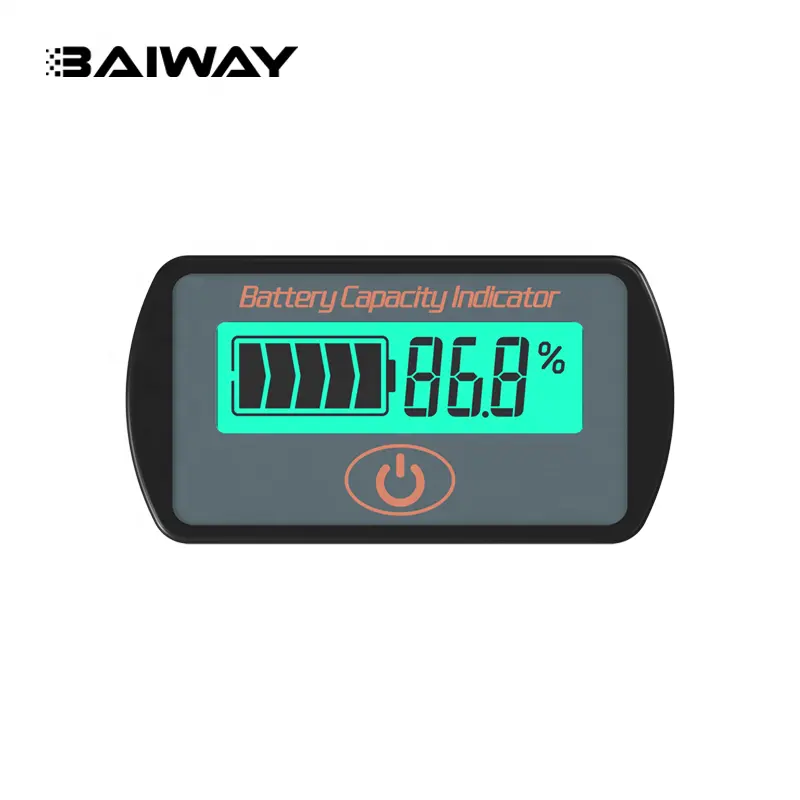 BW-LY7S Indicator Batterij Capaciteit Tester 12 V Zuur Loodbatterijen Indicator Batterij Capaciteit Digitale LCD Tester Voltmeter