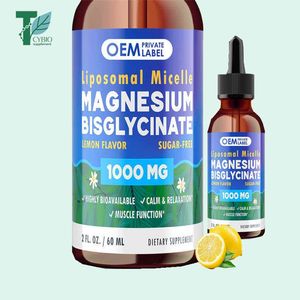 Oral sıvı lipozomal Micelle magnezyum Bisglycinate uyku, kemik ve kas gevşemesi için ek damlalar düşer - Product Image 1