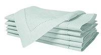 Serviettes de table en lin de luxe personnalisées avec ourlet festonné, couleurs unies, design moderne, serviettes carrées faites à la main pour les mariages et les fêtes
