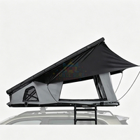 Tentes de toit rigides pour 3-4 personnes, en aluminium, avec fixation pour panneaux solaires, vente en gros, tente de toit 4 saisons