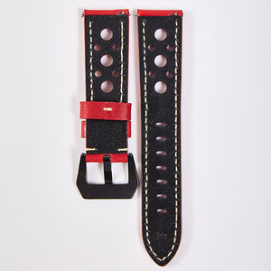 Bracelet de montre vintage en cuir Crazy Horse, fait main, en cuir véritable perforé et respirant, avec système de libération rapide, bracelet classique pour homme, OEM - Product Image 3