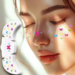 Tatouages temporaires personnalisés pour femmes, imperméables, inspirés du henné, modèle de paillettes, autocollants de faux-freckles, <span class=keywords><strong>tatouage</strong></span> facial pour festival et fête - Product Image 3