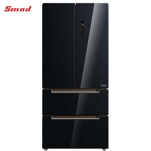 Smad Home Style Luxury French Black Glass Door Frost Free <b>Refrigerator</b> <b>Refrigerator</b> - Product Image 5