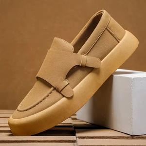 Nouvelles chaussures <span class=keywords><strong>bateau</strong></span> pour hommes style britannique 2025, respirantes, en PU, à motif uni, pour l'été, tendance, décontractées, pour jeunes - Product Image 2